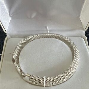 Kohl's Silver Textured Bracelet